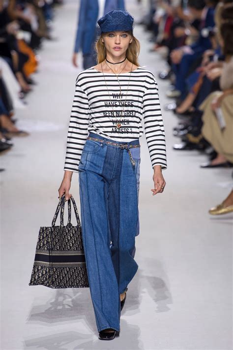 dior striped denim